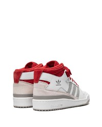 Baskets montantes en cuir blanches adidas