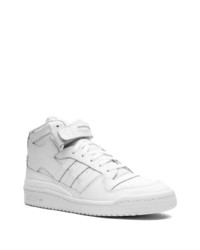 Baskets montantes en cuir blanches adidas