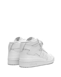 Baskets montantes en cuir blanches adidas