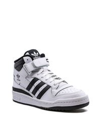 Baskets montantes en cuir blanches adidas