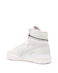 Baskets montantes en cuir blanches Y-3