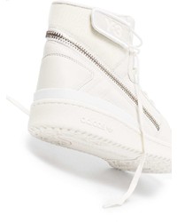 Baskets montantes en cuir blanches Y-3