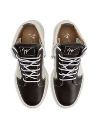 Baskets montantes en cuir blanches Giuseppe Zanotti