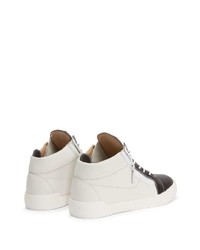 Baskets montantes en cuir blanches Giuseppe Zanotti