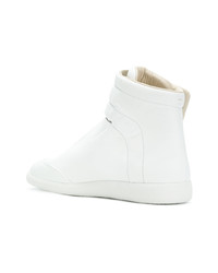 Baskets montantes en cuir blanches Maison Margiela