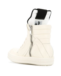 Baskets montantes en cuir blanches Rick Owens