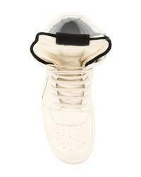 Baskets montantes en cuir blanches Rick Owens