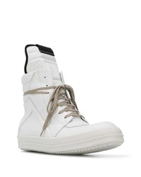 Baskets montantes en cuir blanches Rick Owens