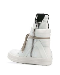 Baskets montantes en cuir blanches Rick Owens