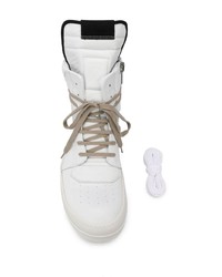 Baskets montantes en cuir blanches Rick Owens