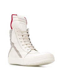 Baskets montantes en cuir blanches Rick Owens