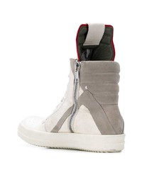 Baskets montantes en cuir blanches Rick Owens