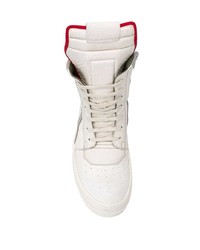 Baskets montantes en cuir blanches Rick Owens