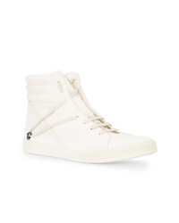 Baskets montantes en cuir blanches Rick Owens