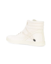 Baskets montantes en cuir blanches Rick Owens