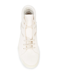 Baskets montantes en cuir blanches Rick Owens