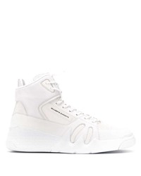 Baskets montantes en cuir blanches Giuseppe Zanotti