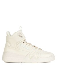 Baskets montantes en cuir blanches Giuseppe Zanotti