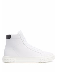 Baskets montantes en cuir blanches Giuseppe Zanotti