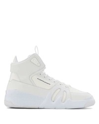 Baskets montantes en cuir blanches Giuseppe Zanotti