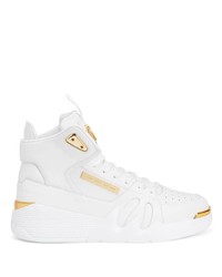 Baskets montantes en cuir blanches Giuseppe Zanotti