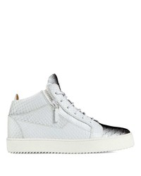 Baskets montantes en cuir blanches Giuseppe Zanotti