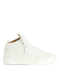 Baskets montantes en cuir blanches Giuseppe Zanotti