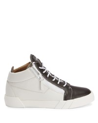 Baskets montantes en cuir blanches Giuseppe Zanotti