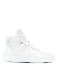Baskets montantes en cuir blanches Givenchy