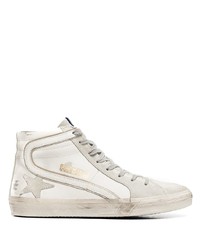 Baskets montantes en cuir blanches Golden Goose