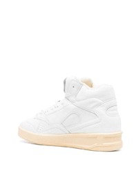 Baskets montantes en cuir blanches Jil Sander