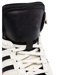 Baskets montantes en cuir blanches Y-3