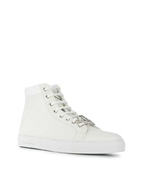 Baskets montantes en cuir blanches Philipp Plein