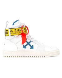 Baskets montantes en cuir blanches Off-White