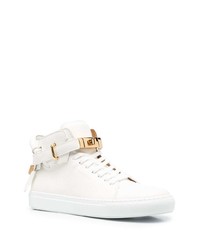 Baskets montantes en cuir blanches Buscemi