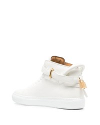 Baskets montantes en cuir blanches Buscemi