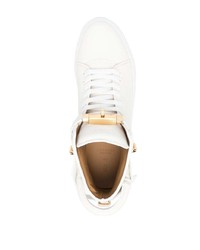 Baskets montantes en cuir blanches Buscemi