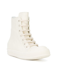 Baskets montantes en cuir blanches Rick Owens