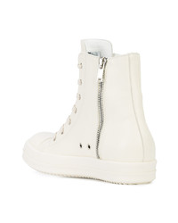 Baskets montantes en cuir blanches Rick Owens