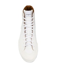 Baskets montantes en cuir blanches Givenchy