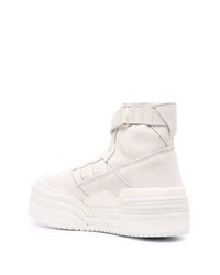 Baskets montantes en cuir blanches adidas