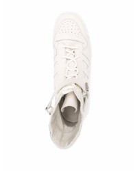 Baskets montantes en cuir blanches adidas