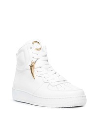 Baskets montantes en cuir blanches Roberto Cavalli