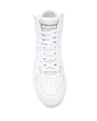 Baskets montantes en cuir blanches Givenchy