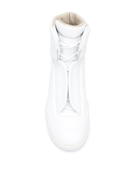 Baskets montantes en cuir blanches Maison Margiela