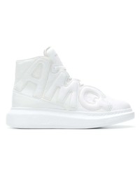 Baskets montantes en cuir blanches Alexander McQueen