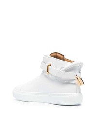 Baskets montantes en cuir blanches Buscemi