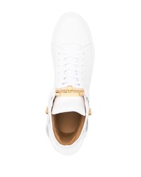 Baskets montantes en cuir blanches Buscemi