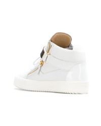 Baskets montantes en cuir blanches Giuseppe Zanotti Design