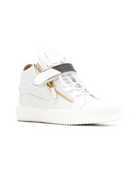 Baskets montantes en cuir blanches Giuseppe Zanotti Design